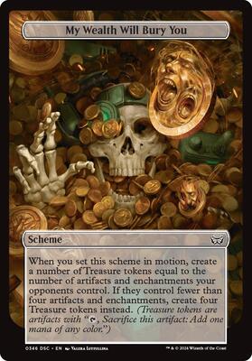 My Wealth Will Bury You (Full Art) card from Archenemy: Duskmourn