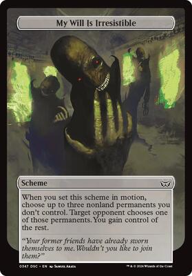 My Will Is Irresistible (Full Art) card from Archenemy: Duskmourn