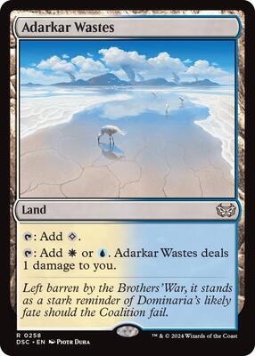 Adarkar Wastes card from Commander: Duskmourn: House of Horror