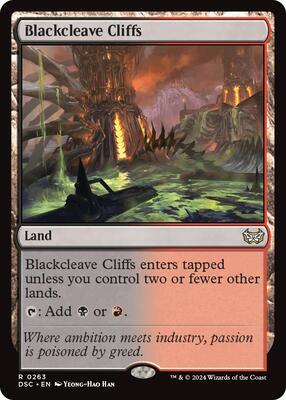 Blackcleave Cliffs card from Commander: Duskmourn: House of Horror