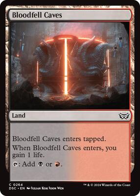 Bloodfell Caves card from Commander: Duskmourn: House of Horror