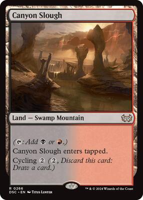 Canyon Slough card from Commander: Duskmourn: House of Horror