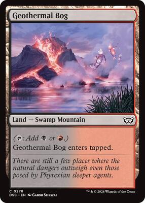 Geothermal Bog card from Commander: Duskmourn: House of Horror