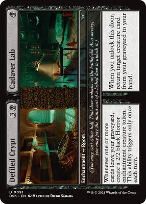 Defiled Crypt // Cadaver Lab card from Duskmourn: House of Horror