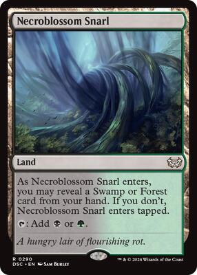 Necroblossom Snarl card from Commander: Duskmourn: House of Horror