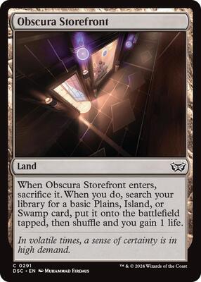 Obscura Storefront card from Commander: Duskmourn: House of Horror