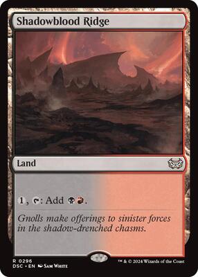 Shadowblood Ridge card from Commander: Duskmourn: House of Horror