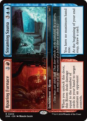 Roaring Furnace // Steaming Sauna card from Duskmourn: House of Horror