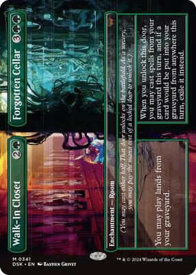 Walk-In Closet // Forgotten Cellar (Borderless) card from Duskmourn: House of Horror