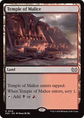 Temple of Malice card from Commander: Duskmourn: House of Horror