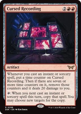 Cursed Recording (0296) card from Duskmourn: House of Horror