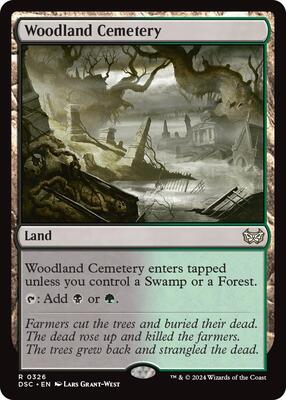 Woodland Cemetery card from Commander: Duskmourn: House of Horror