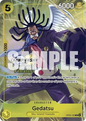 Gedatsu (Championship 2024 Finalist Card Set) card from One Piece Promotion Cards