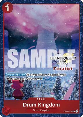 Drum Kingdom (Championship 2024 Finalist Card Set) card from One Piece Promotion Cards
