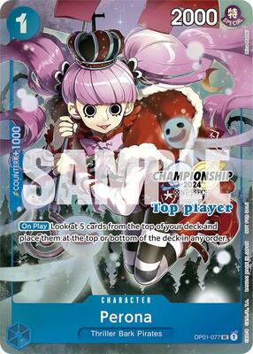 Perona (Championship 2024 Top Player Pack) card from One Piece Promotion Cards