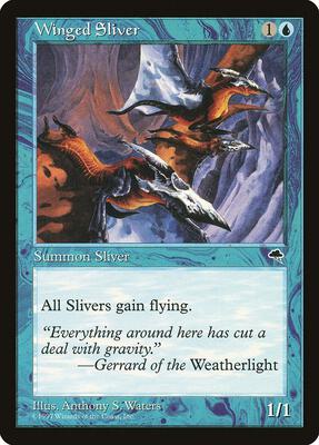 Winged Sliver card from Tempest