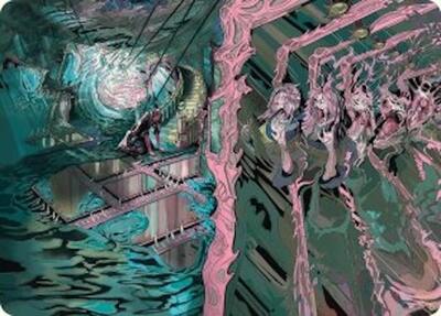 Mirror Room // Fractured Realm Art Card card from Art Series: Duskmourn: House of Horror