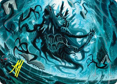 Overlord of the Floodpits Art Card (Gold-Stamped Signature) card from Art Series: Duskmourn: House of Horror