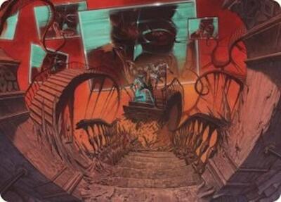 Let's Play a Game Art Card card from Art Series: Duskmourn: House of Horror
