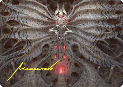 Valgavoth, Terror Eater Art Card (Gold-Stamped Signature) card from Art Series: Duskmourn: House of Horror