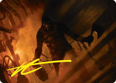 Boilerbilges Ripper Art Card (Gold-Stamped Signature) card from Art Series: Duskmourn: House of Horror