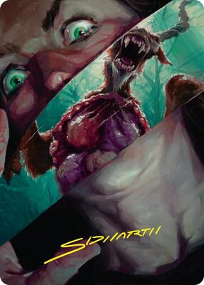 Hauntwoods Shrieker Art Card (Gold-Stamped Signature) card from Art Series: Duskmourn: House of Horror