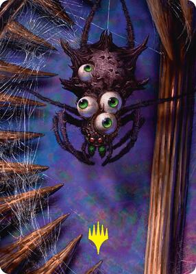 Spider Art Card (Gold-Stamped Planeswalker Symbol) card from Art Series: Duskmourn: House of Horror