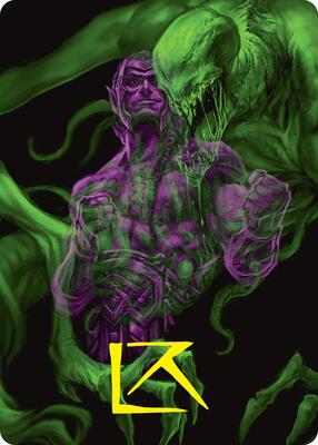 Tyvar, the Pummeler Art Card (Gold-Stamped Signature) card from Art Series: Duskmourn: House of Horror