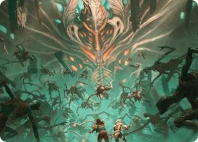 Valgavoth's Onslaught Art Card card from Art Series: Duskmourn: House of Horror