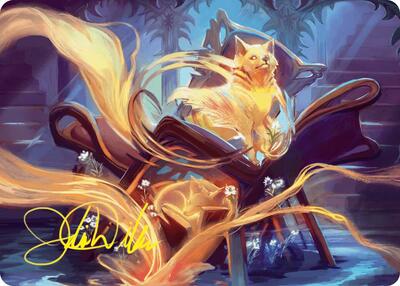 Inquisitive Glimmer Art Card (Gold-Stamped Signature) card from Art Series: Duskmourn: House of Horror