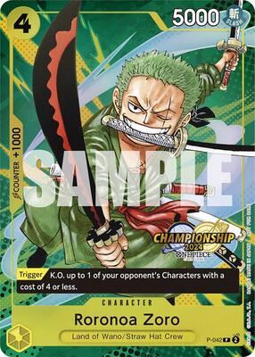 Roronoa Zoro (CS 2024 Event Pack) card from One Piece Promotion Cards