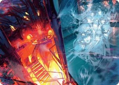 Roaring Furnace // Steaming Sauna Art Card card from Art Series: Duskmourn: House of Horror