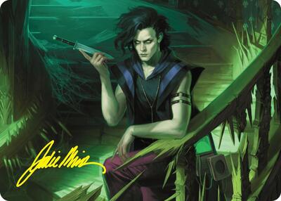 Winter, Misanthropic Guide Art Card (Gold-Stamped Signature) card from Art Series: Duskmourn: House of Horror
