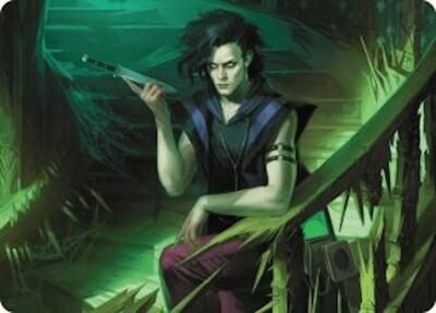 Winter, Misanthropic Guide Art Card card from Art Series: Duskmourn: House of Horror
