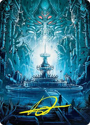 Island Art Card (Gold-Stamped Signature) card from Art Series: Duskmourn: House of Horror