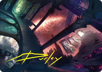 Terramorphic Expanse Art Card (Gold-Stamped Signature) card from Art Series: Duskmourn: House of Horror