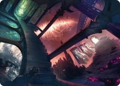 Terramorphic Expanse Art Card card from Art Series: Duskmourn: House of Horror
