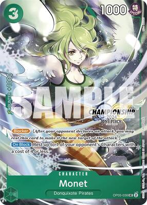 Monet (CS 2024 Event Pack Finalist) card from One Piece Promotion Cards