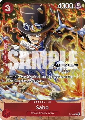 Sabo (CS 2024 Event Pack Finalist) card from One Piece Promotion Cards