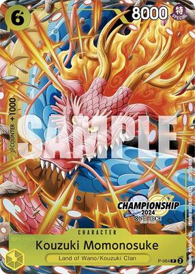 Kouzuki Momonosuke (CS 2024 Event Pack Finalist) card from One Piece Promotion Cards