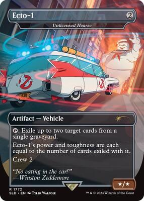 Ecto-1 - Unlicensed Hearse card from Secret Lair Drop Series