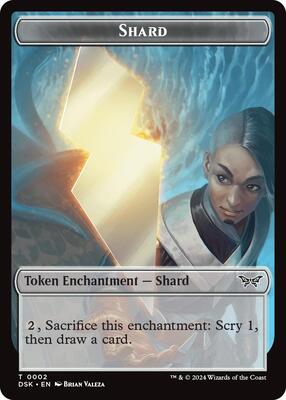 Shard // Treasure Double-Sided Token card from Duskmourn: House of Horror