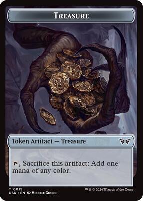 Treasure // Copy Double-Sided Token card from Duskmourn: House of Horror