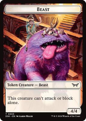 Beast Token card from Duskmourn: House of Horror