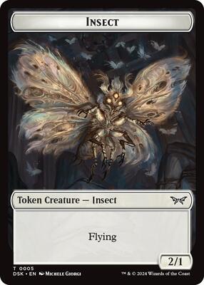 Insect Token (0005) card from Duskmourn: House of Horror