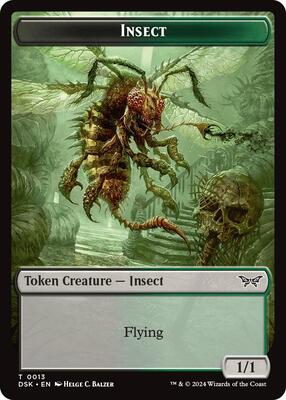 Insect Token (0013) card from Duskmourn: House of Horror