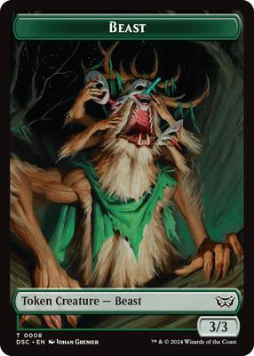 Beast // Scarecrow Double-Sided Token card from Commander: Duskmourn: House of Horror