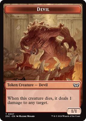 Devil // Scarecrow Double-Sided Token card from Commander: Duskmourn: House of Horror
