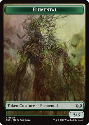Elemental // Bird Double-Sided Token card from Commander: Duskmourn: House of Horror