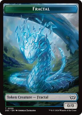 Fractal // Scarecrow Double-Sided Token card from Commander: Duskmourn: House of Horror